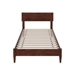 Aria Twin XL Solid Wood Modern Low Profile Platform Bed in Walnut