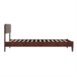 Aria Twin XL Solid Wood Modern Low Profile Platform Bed in Walnut