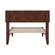 Aria Twin XL Solid Wood Modern Low Profile Platform Bed in Walnut