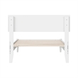 Aria Twin Solid Wood Modern Low Profile Platform Bed in White