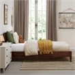 Aria Twin Solid Wood Modern Low Profile Platform Bed in Walnut