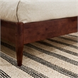 Aria Twin Solid Wood Modern Low Profile Platform Bed in Walnut