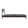 Aria Full Solid Wood Modern Low Profile Platform Bed in Espresso