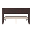 Aria Full Solid Wood Modern Low Profile Platform Bed in Espresso
