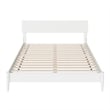 Aria Queen Solid Wood Modern Low Profile Platform Bed in White