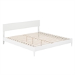 Aria King Solid Wood Modern Low Profile Platform Bed in White