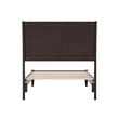 Valencia Twin Solid Wood Low Profile Sleigh Platform Bed in Espresso