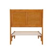 Valencia Twin Solid Wood Low Profile Sleigh Platform Bed in Light Toffee