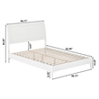 Valencia Full Solid Wood Low Profile Sleigh Platform Bed in White