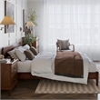 Aria King Solid Wood Modern Low Profile Platform Bed in Walnut