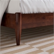 Aria King Solid Wood Modern Low Profile Platform Bed in Walnut