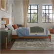 Naples Twin XL Wood Low Profile Platform Bed in Light Toffee