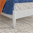 Naples Twin Wood Low Profile Platform Bed in White