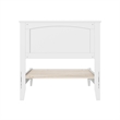Naples Twin Wood Low Profile Platform Bed in White