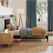Naples Twin Wood Low Profile Platform Bed in Walnut