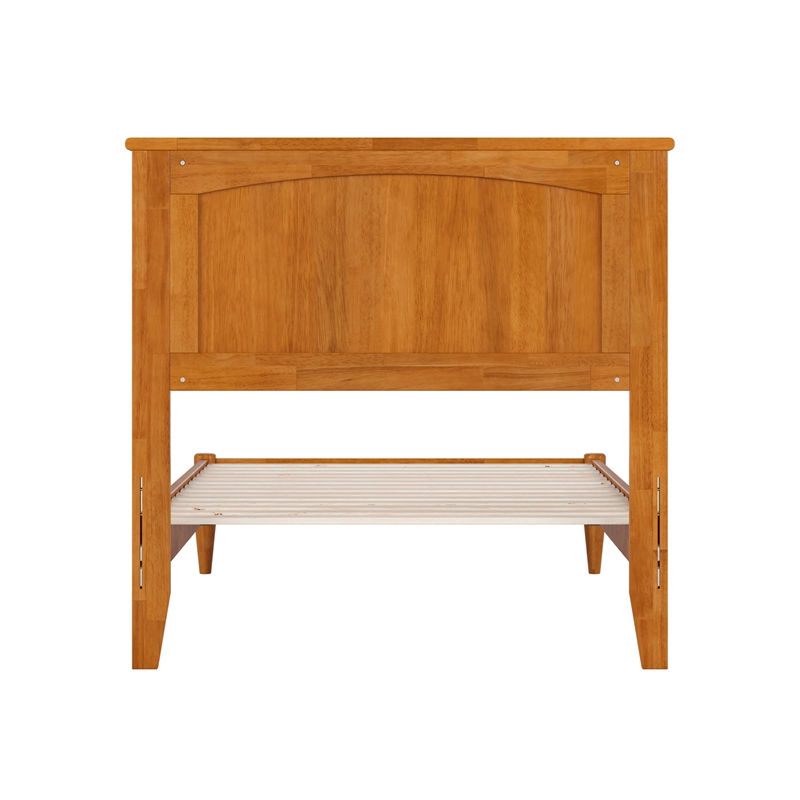 Naples Twin Wood Low Profile Platform Bed in Light Toffee