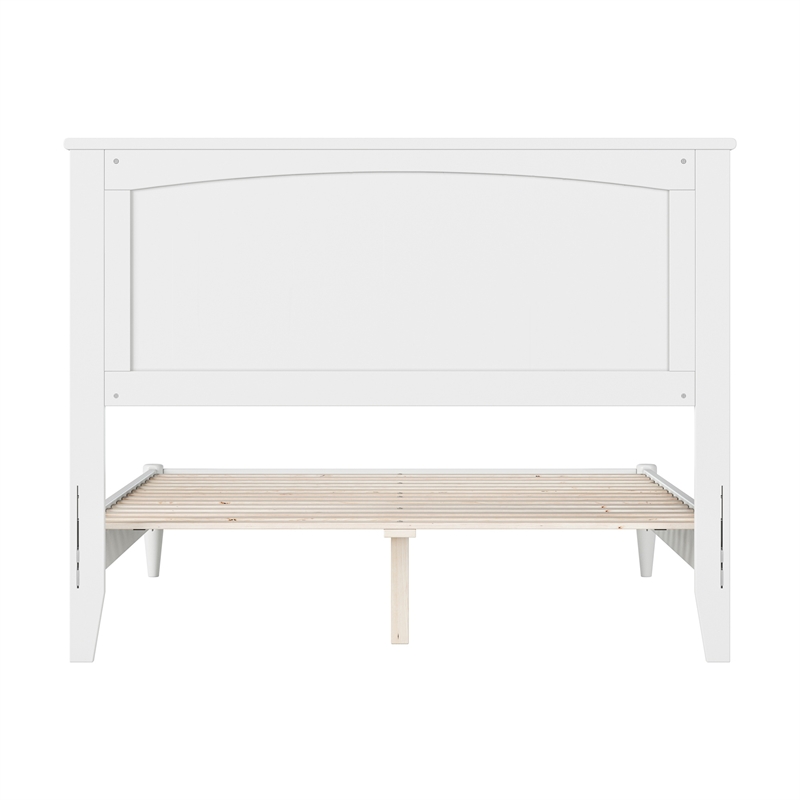 Naples Full Wood Low Profile Platform Bed in White