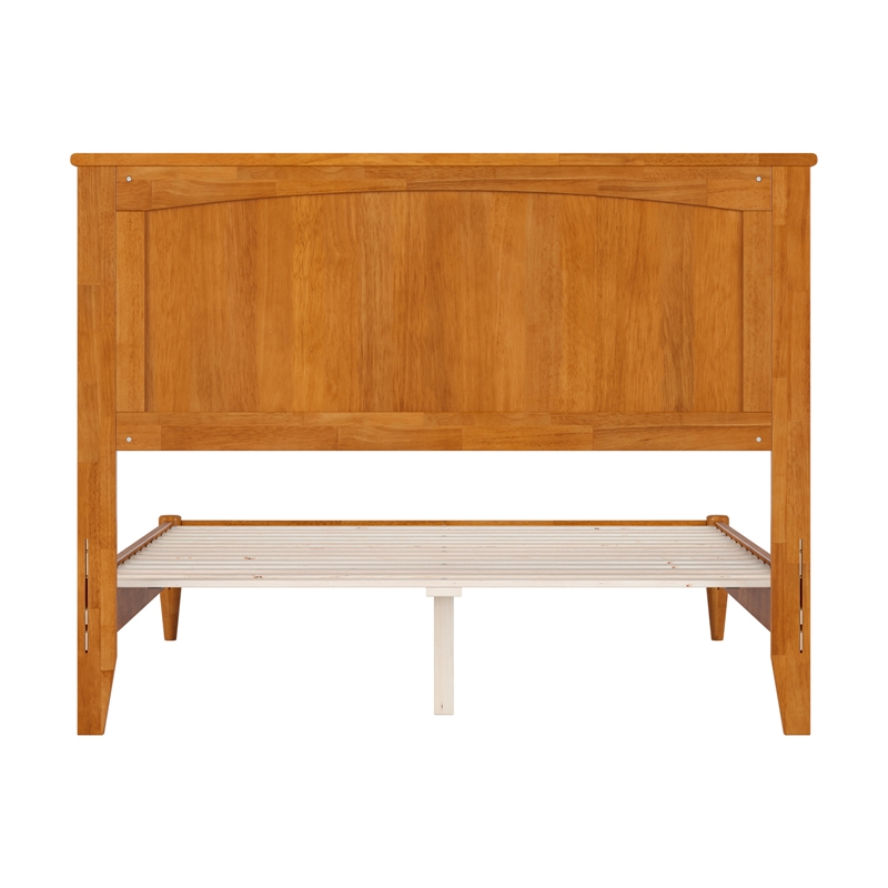 Naples Full Wood Low Profile Platform Bed in Light Toffee