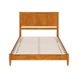 Naples Queen Wood Low Profile Platform Bed in Light Toffee