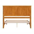 Naples Queen Wood Low Profile Platform Bed in Light Toffee