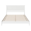 Naples King Wood Low Profile Platform Bed in White