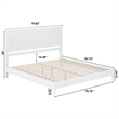 Naples King Wood Low Profile Platform Bed in White