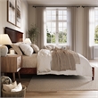 Naples King Wood Low Profile Platform Bed in Walnut