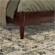 AFI Orleans Twin XL Solid Wood Low Profile Sleigh Platform Bed in Walnut