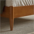 AFI Orleans Twin XL Solid Wood Low Profile Sleigh Platform Bed in Light Toffee