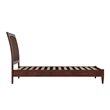 Orleans Twin Solid Wood Low Profile Sleigh Platform Bed in Walnut