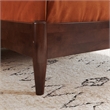 Orleans Twin Solid Wood Low Profile Sleigh Platform Bed in Walnut