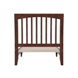 Orleans Twin Solid Wood Low Profile Sleigh Platform Bed in Walnut