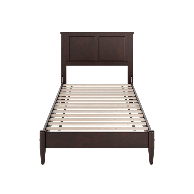 Charlotte Twin XL Solid Wood Low Profile Platform Bed in Espresso