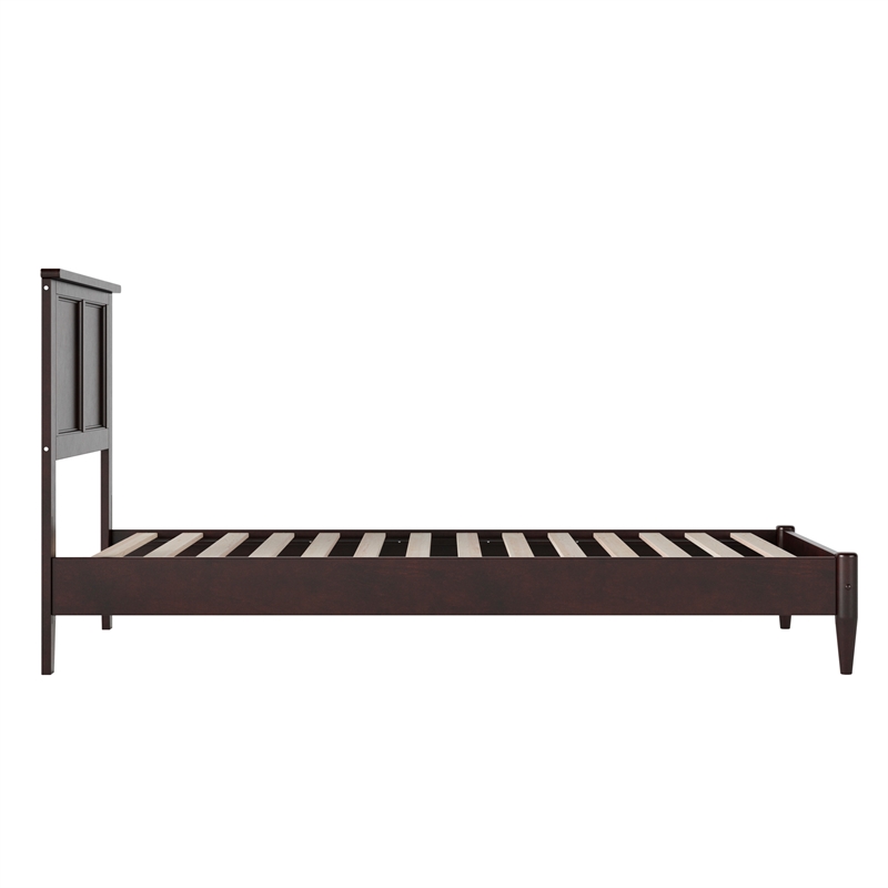 Charlotte Twin XL Solid Wood Low Profile Platform Bed in Espresso