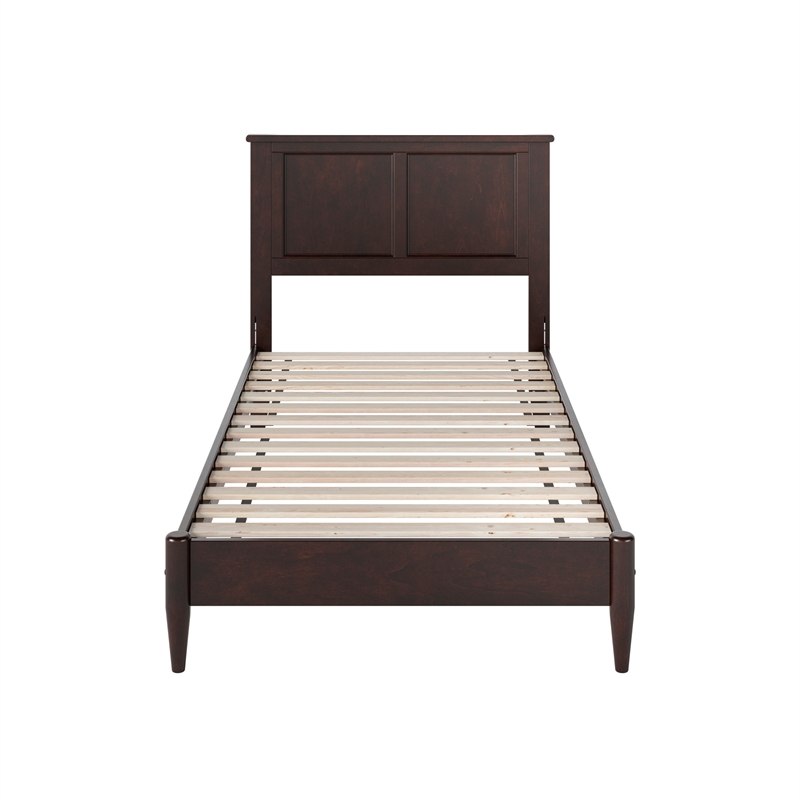 Charlotte Twin Solid Wood Low Profile Platform Bed in Espresso