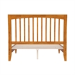 AFI Orleans Full Solid Wood Low Profile Sleigh Platform Bed in Light Toffee