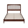 AFI Orleans Solid Wood Low Profile Sleigh Queen Platform Bed in Walnut