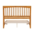 AFI Orleans Solid Wood Low Profile Sleigh Queen Platform Bed in Light Toffee