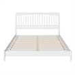 AFI Orleans Solid Wood Low Profile Sleigh King Platform Bed in White