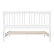 AFI Orleans Solid Wood Low Profile Sleigh King Platform Bed in White