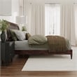 AFI Orleans Solid Wood Low Profile Sleigh King Platform Bed in Walnut
