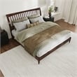 AFI Orleans Solid Wood Low Profile Sleigh King Platform Bed in Walnut