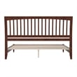 AFI Orleans Solid Wood Low Profile Sleigh King Platform Bed in Walnut