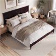 Charlotte King Solid Wood Low Profile Platform Bed in Espresso