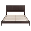 Charlotte King Solid Wood Low Profile Platform Bed in Espresso
