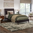 Valencia Twin XL Solid Wood Low Profile Sleigh Platform Bed in Espresso