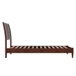Valencia Twin XL Solid Wood Low Profile Sleigh Platform Bed in Walnut