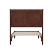 Valencia Twin XL Solid Wood Low Profile Sleigh Platform Bed in Walnut