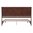 Valencia King Solid Wood Low Profile Sleigh Platform Bed in Walnut