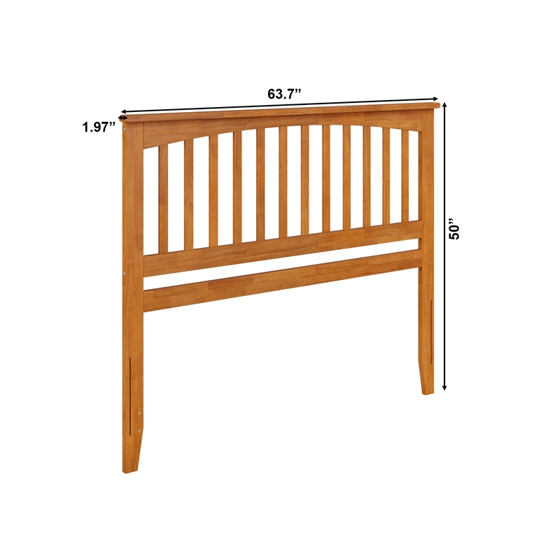 Mission Queen Wood Headboard in Light Toffee